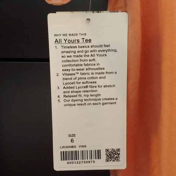 NWT Lululemon All Yours Tee *Spray - Picture 4 of 6